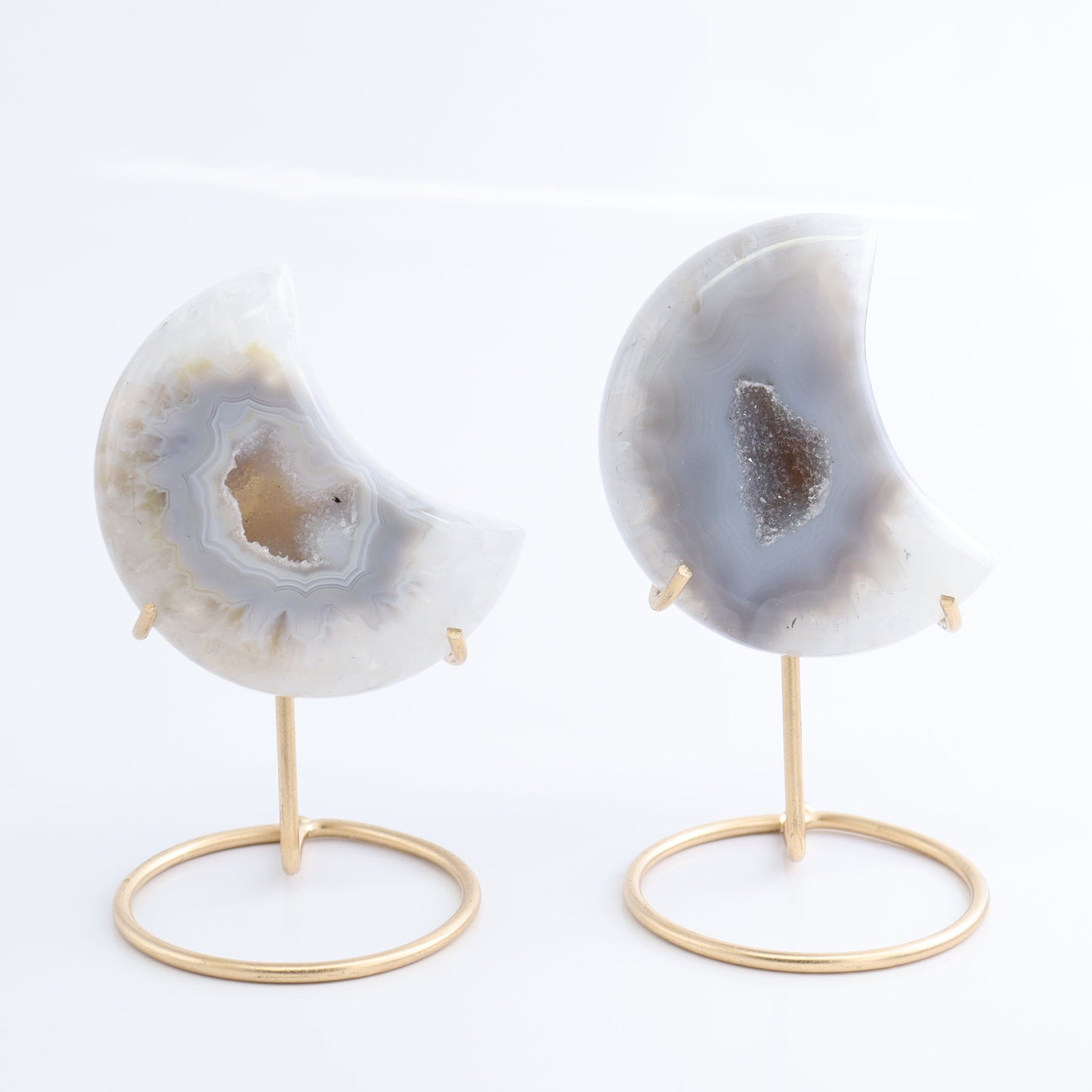 Agate Moons with Stand Set of 5 - Expert Wholesale and Supplier of Wholesale Crystals & Bulk Gemstones, ["Agate","Brazil","moons"]