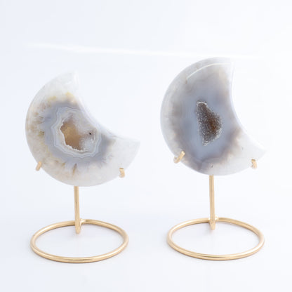 Agate Moons with Stand Set of 5 - Expert Wholesale and Supplier of Wholesale Crystals & Bulk Gemstones, ["Agate","Brazil","moons"]