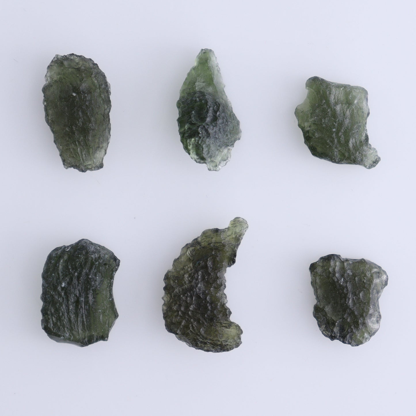 Moldavite Pieces Set of 6 - Expert Wholesale and Supplier of Wholesale Crystals & Bulk Gemstones, ["Czech Republic","Moldavite","Pieces"]
