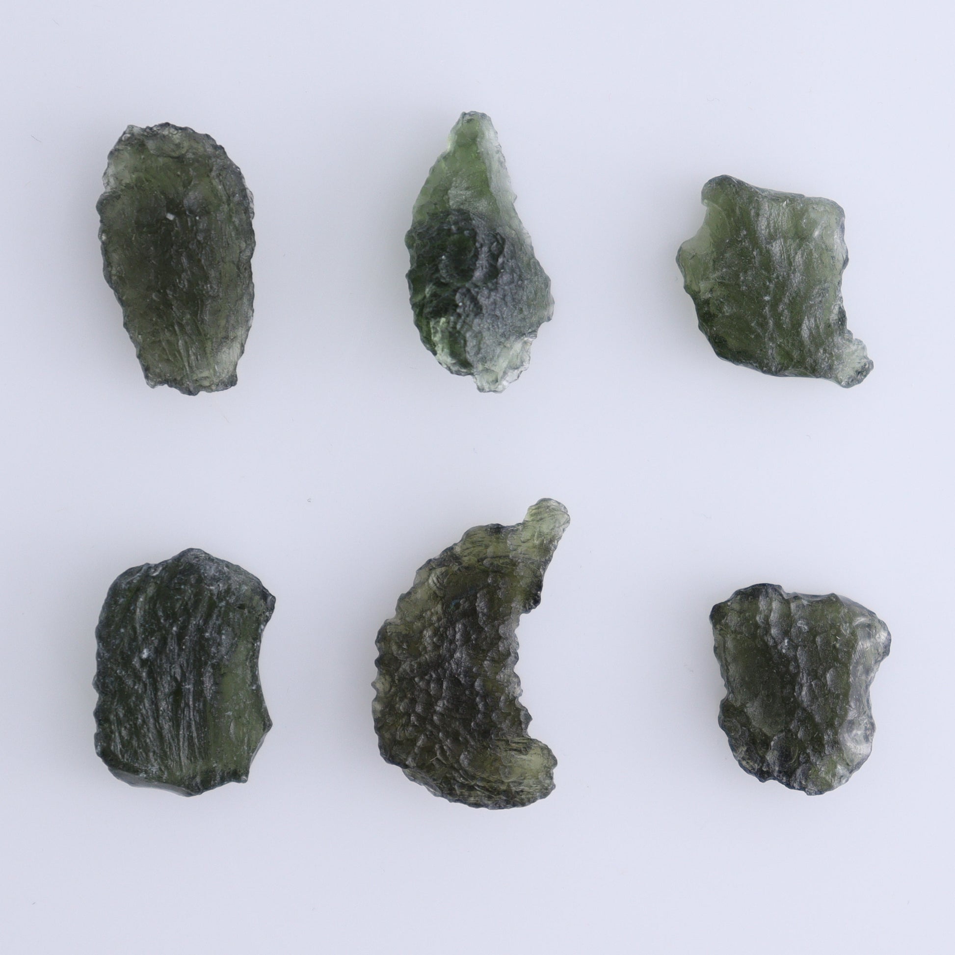 Moldavite Pieces Set of 6 - Expert Wholesale and Supplier of Wholesale Crystals & Bulk Gemstones, ["Czech Republic","Moldavite","Pieces"]