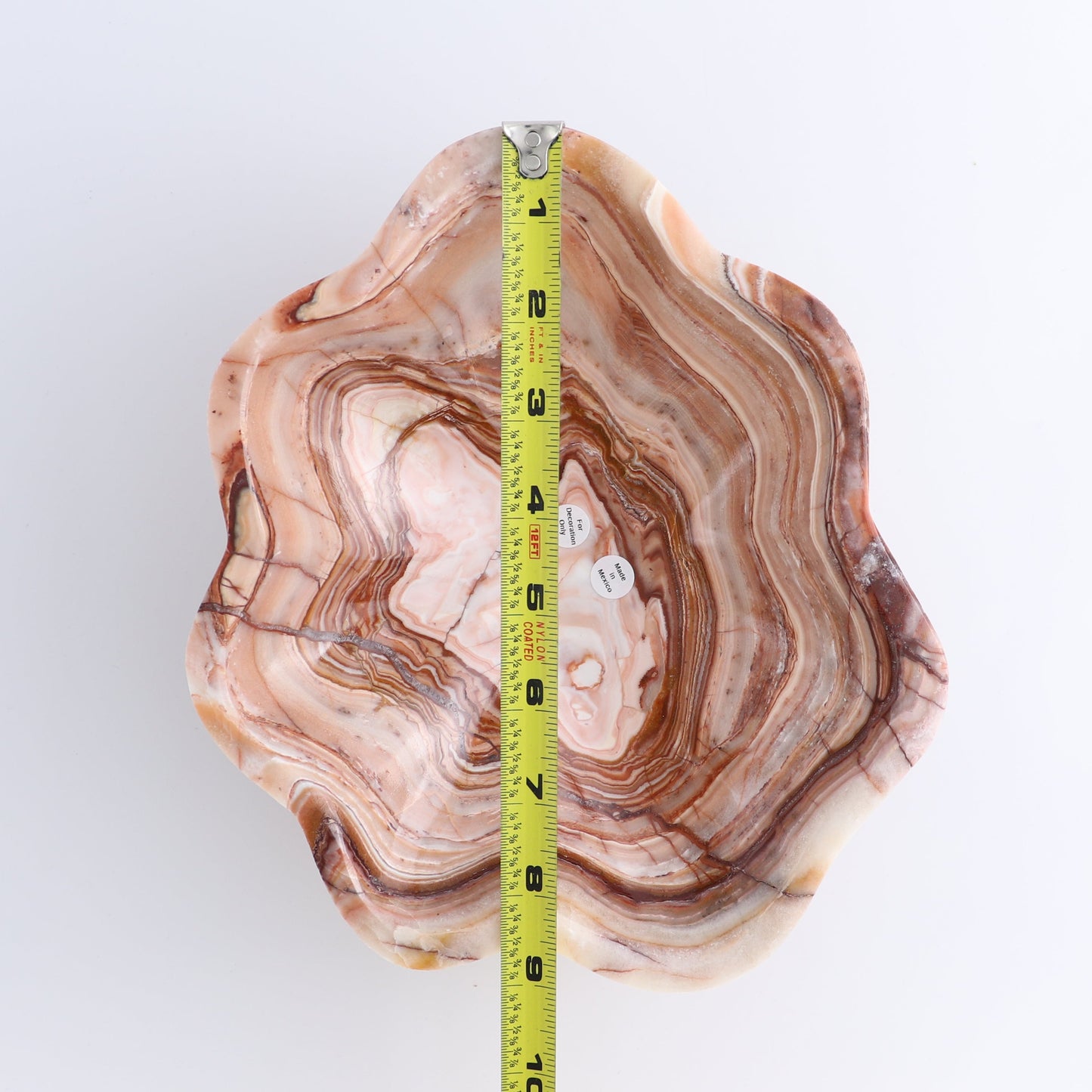 One Medium Bowl Mexican Onyx/Calcite Red & White - Expert Wholesale and Supplier of Wholesale Crystals & Bulk Gemstones, ["bowl","Calcite","Catalog Onyx","Decorative Dish","Mexico","onyx"]