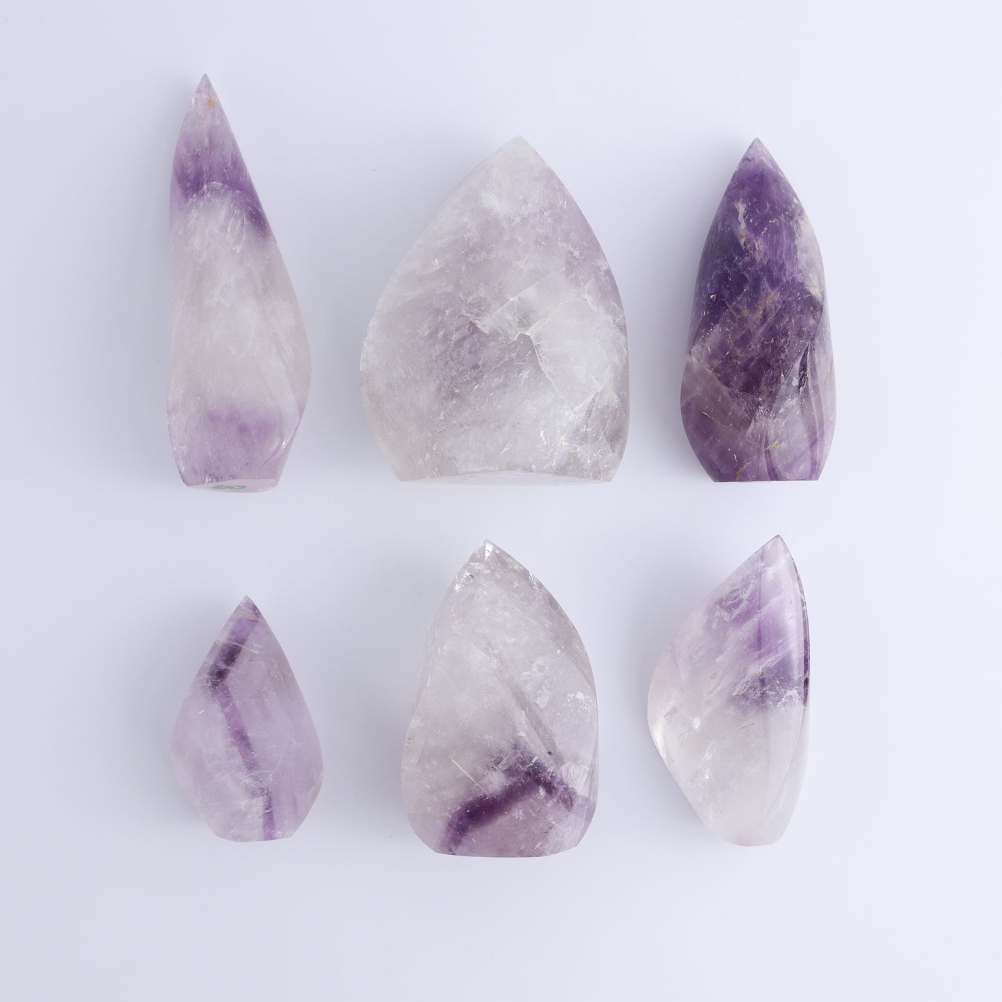 Imperfect Amethyst Flames Set of 6 - Expert Wholesale and Supplier of Wholesale Crystals & Bulk Gemstones, ["Amethyst","Brazil","flames"]