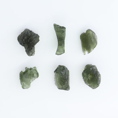 Moldavite Pieces Set of 6