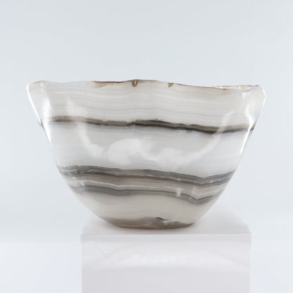 Mexican Onyx/Calcite Bowl (L) 14" x (W) 12" x (H) 7"
