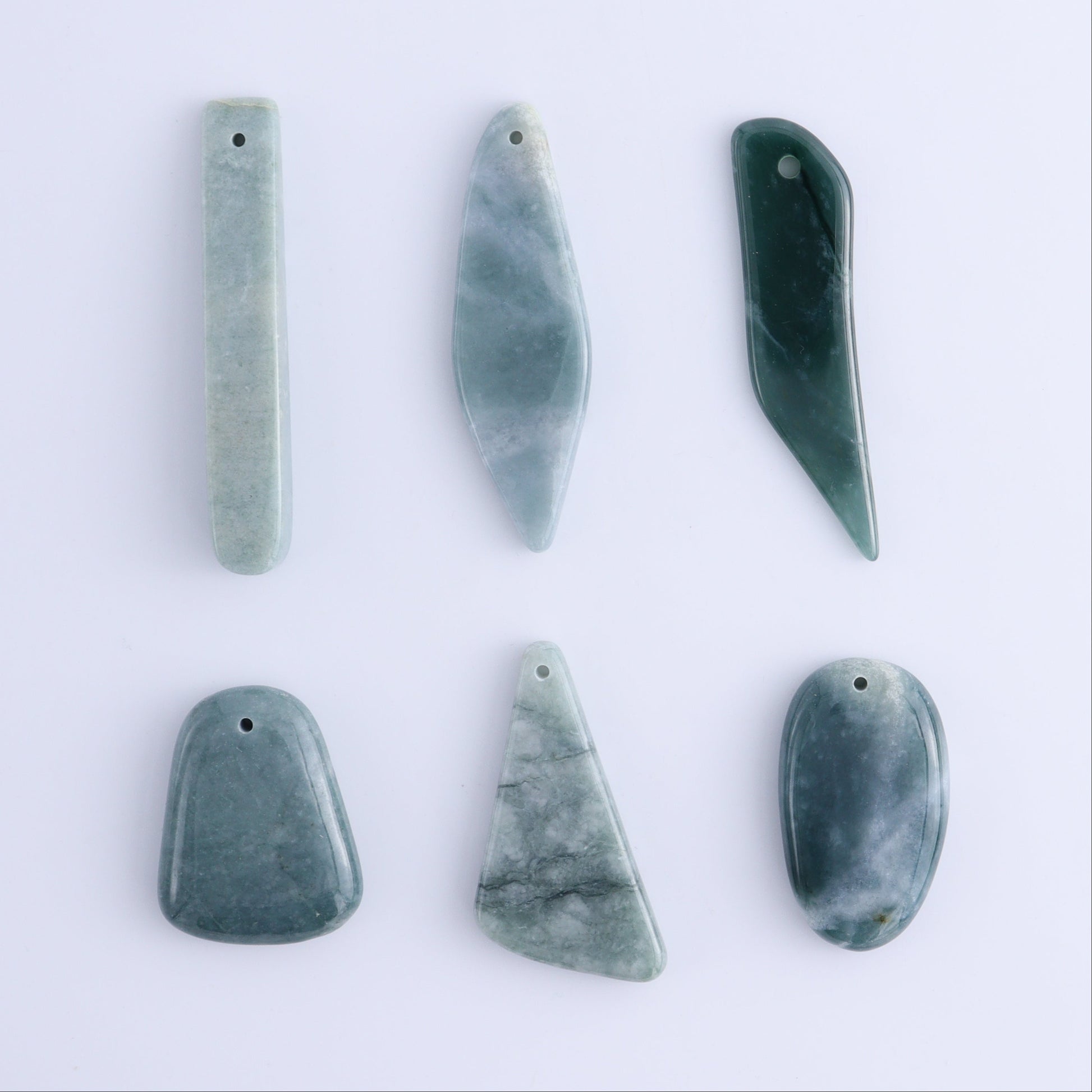 Jadeite Pendants Set of 6 - Expert Wholesale and Supplier of Wholesale Crystals & Bulk Gemstones, ["Guatemala","jadeite","Pendants"]