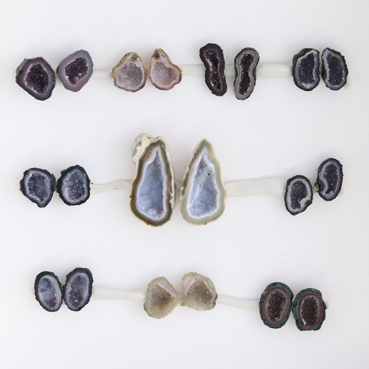 Tabasco Geodes 10 Pairs - Expert Wholesale and Supplier of Wholesale Crystals & Bulk Gemstones, ["Geodes","Tabasco Geode"]