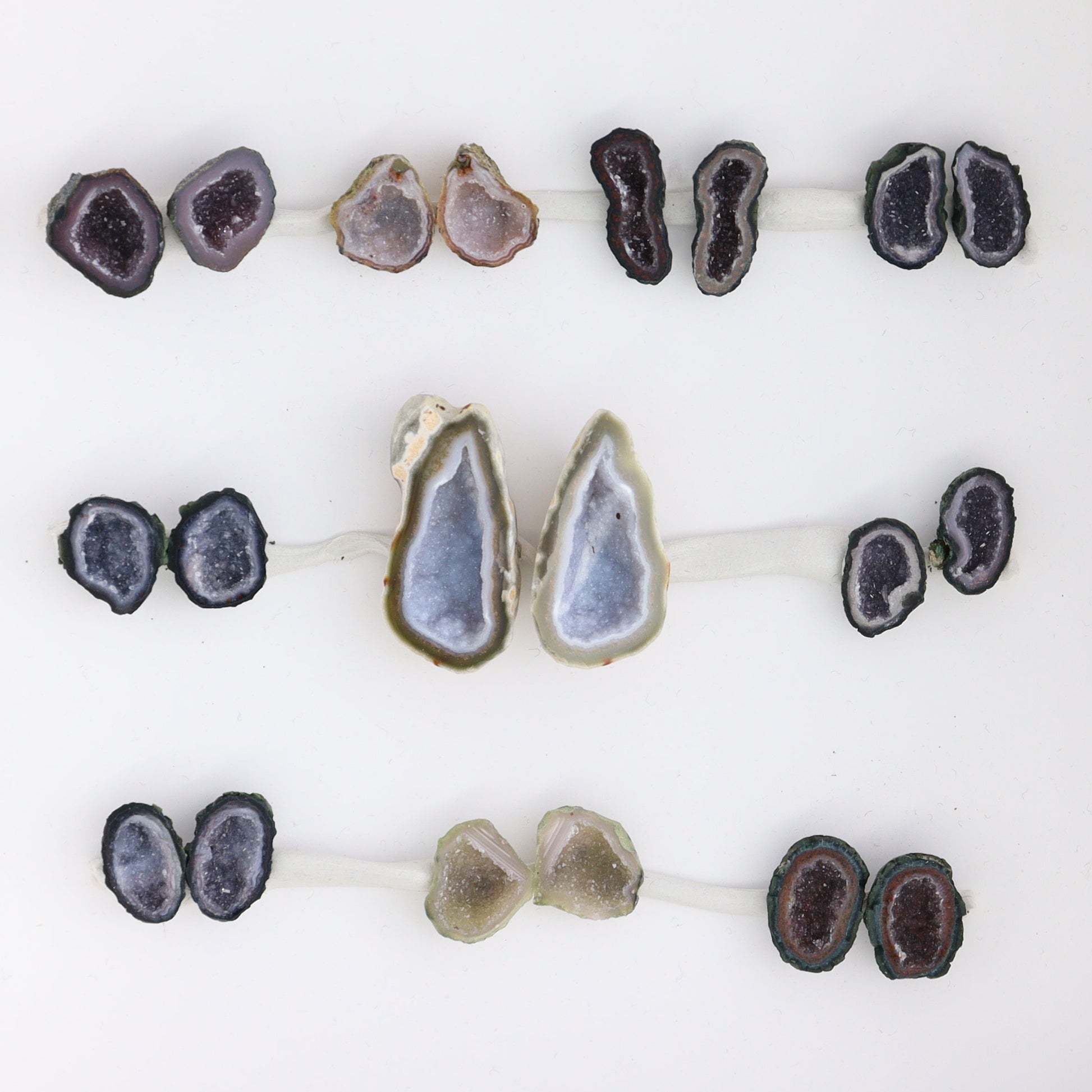 Tabasco Geodes 10 Pairs - Expert Wholesale and Supplier of Wholesale Crystals & Bulk Gemstones, ["Geodes","Tabasco Geode"]