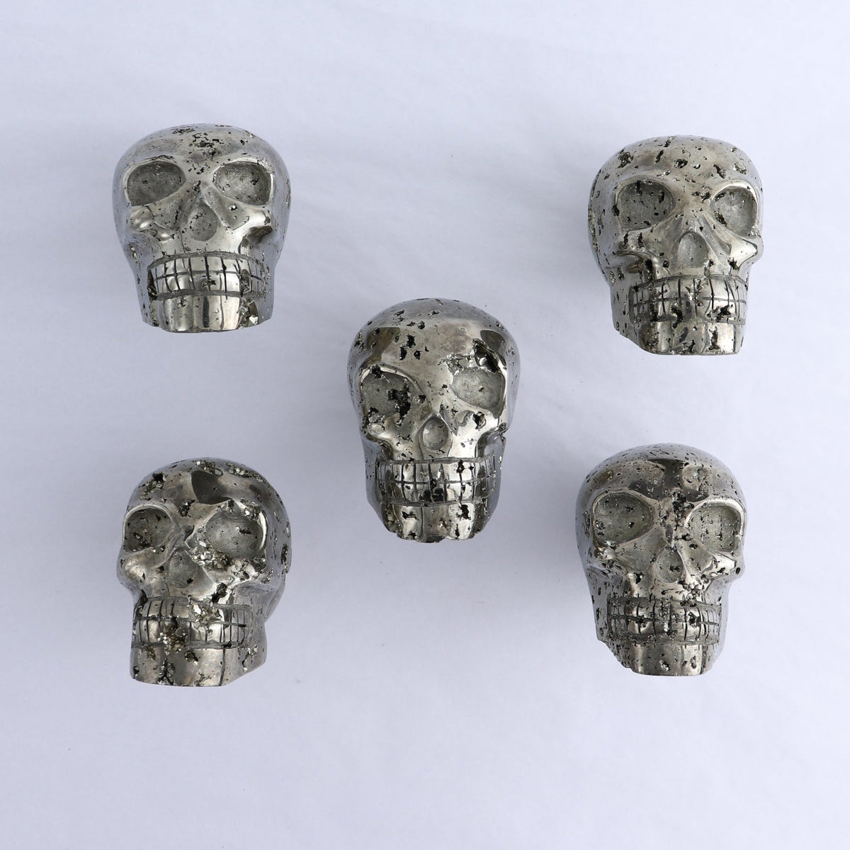 Pyrite Skulls Set of 5