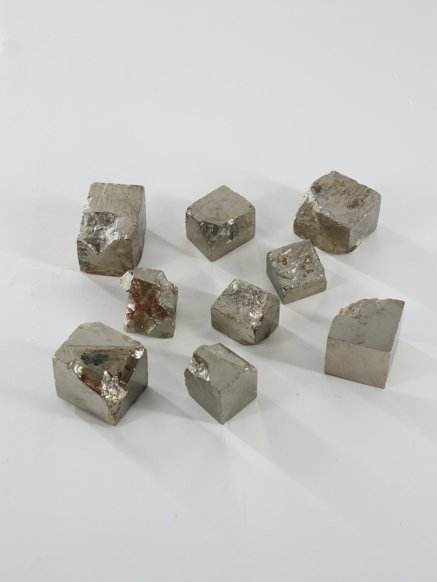 Pyrite Cubes Set of 9 - Expert Wholesale and Supplier of Wholesale Crystals & Bulk Gemstones, ["Cubes","Pyrite","Spain"]