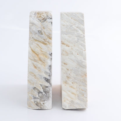 One Pair of Mexican Onyx/Calcite Yellow Zebra Rough Bookend - Expert Wholesale and Supplier of Wholesale Crystals & Bulk Gemstones, ["Bookends","Calcite","Catalog Onyx","Mexico","onyx"]