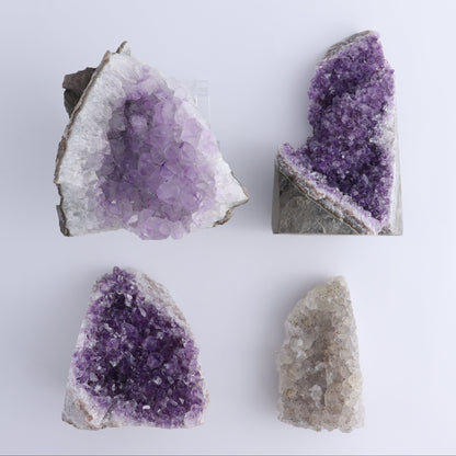 Uruguay Amethyst Cut Base Set of 4 - Expert Wholesale and Supplier of Wholesale Crystals & Bulk Gemstones, ["Amethyst","Cut Base","Uruguay"]
