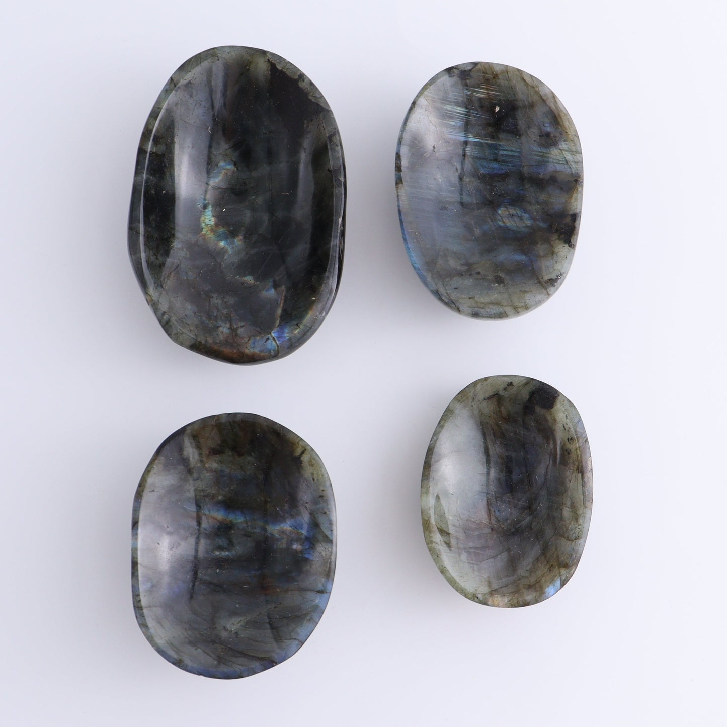 Labradorite Bowls Set of 10 - Expert Wholesale and Supplier of Wholesale Crystals & Bulk Gemstones, ["Bowls","Labradorite","Madagascar"]