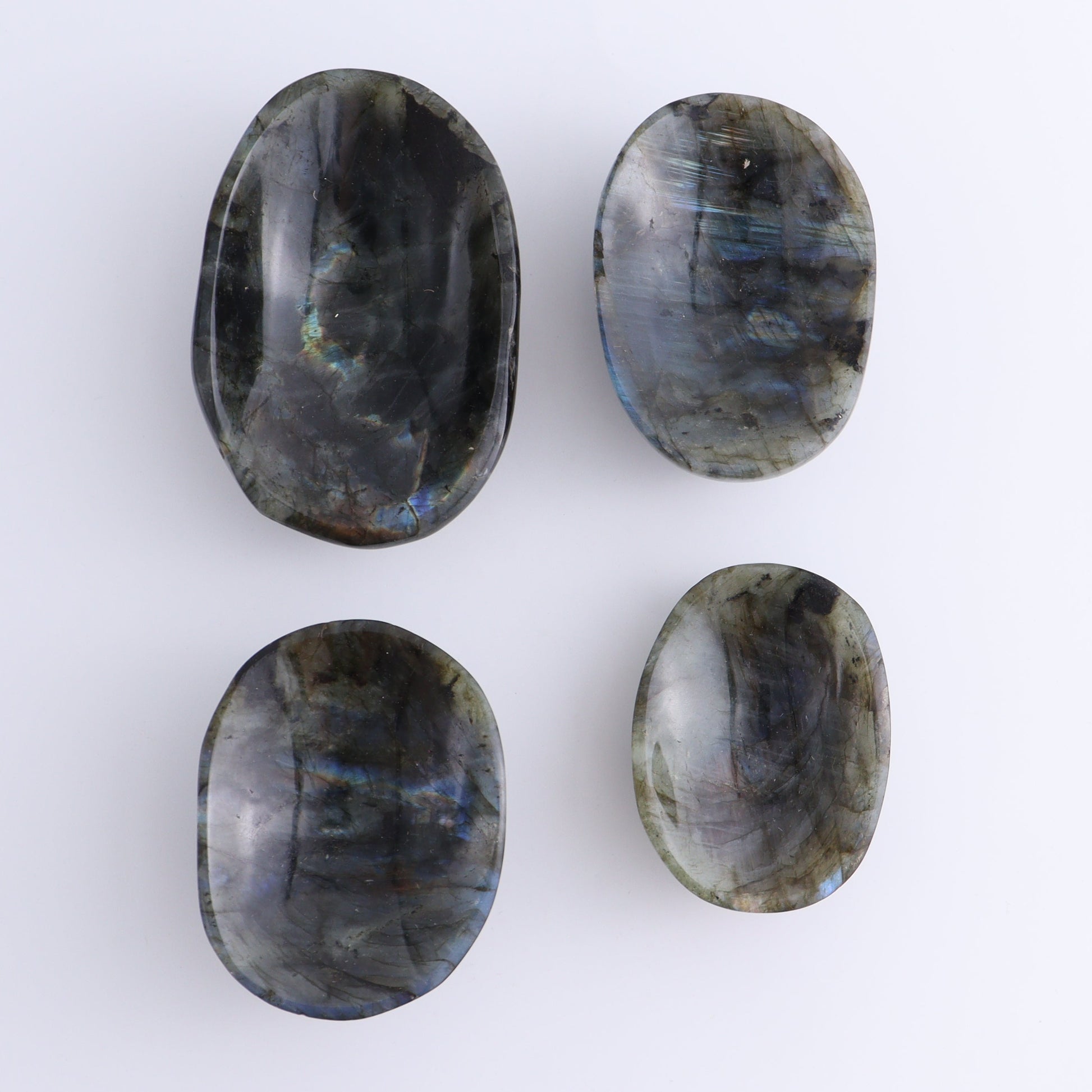 Labradorite Bowls Set of 10 - Expert Wholesale and Supplier of Wholesale Crystals & Bulk Gemstones, ["Bowls","Labradorite","Madagascar"]