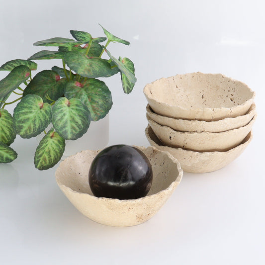 One Travertine Bowl Small - Expert Wholesale and Supplier of Wholesale Crystals & Bulk Gemstones, ["bowl","Catalog Onyx","Decorative Dish","Mexico","Travertine"]