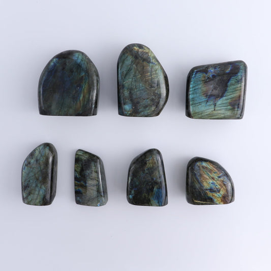 Labradorite Freeform Set of 7 - Expert Wholesale and Supplier of Wholesale Crystals & Bulk Gemstones, ["Freeforms","Labradorite","Madagascar"]