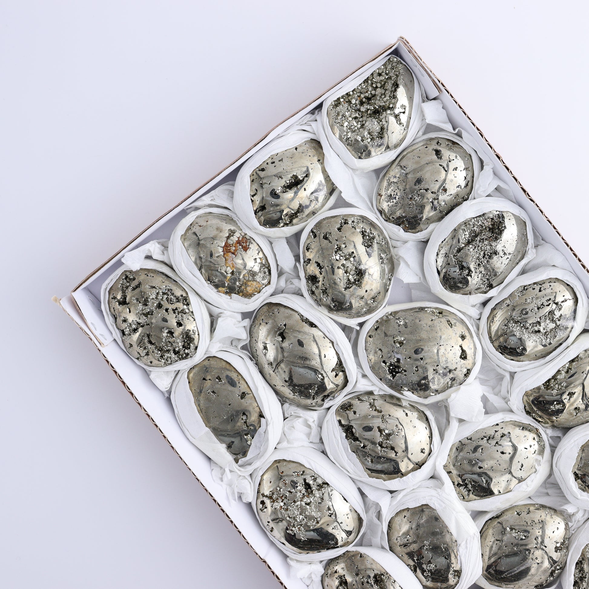 Pyrite Palm Stone Set of 21 - Expert Wholesale and Supplier of Wholesale Crystals & Bulk Gemstones, ["Freeform","Freeforms","Peru","Pyrite"]