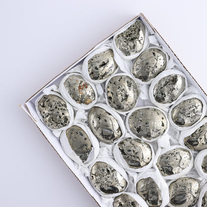 Pyrite Palm Stone Set of 21 - Expert Wholesale and Supplier of Wholesale Crystals & Bulk Gemstones, ["Freeform","Freeforms","Peru","Pyrite"]