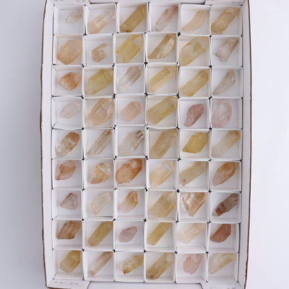Tangerine Quartz Rough Towers Set of 54 - Expert Wholesale and Supplier of Wholesale Crystals & Bulk Gemstones, ["Quartz","Rough","Tangerine Quartz","Towers"]