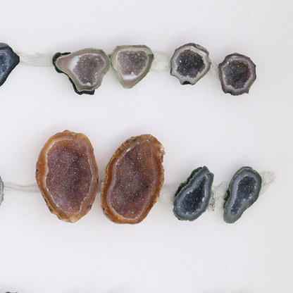 Tabasco Geodes 9 Pairs - Expert Wholesale and Supplier of Wholesale Crystals & Bulk Gemstones, ["Geodes","Tabasco Geode"]