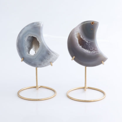 Agate Moons with Stand Set of 5 - Expert Wholesale and Supplier of Wholesale Crystals & Bulk Gemstones, ["Agate","Brazil","moons"]