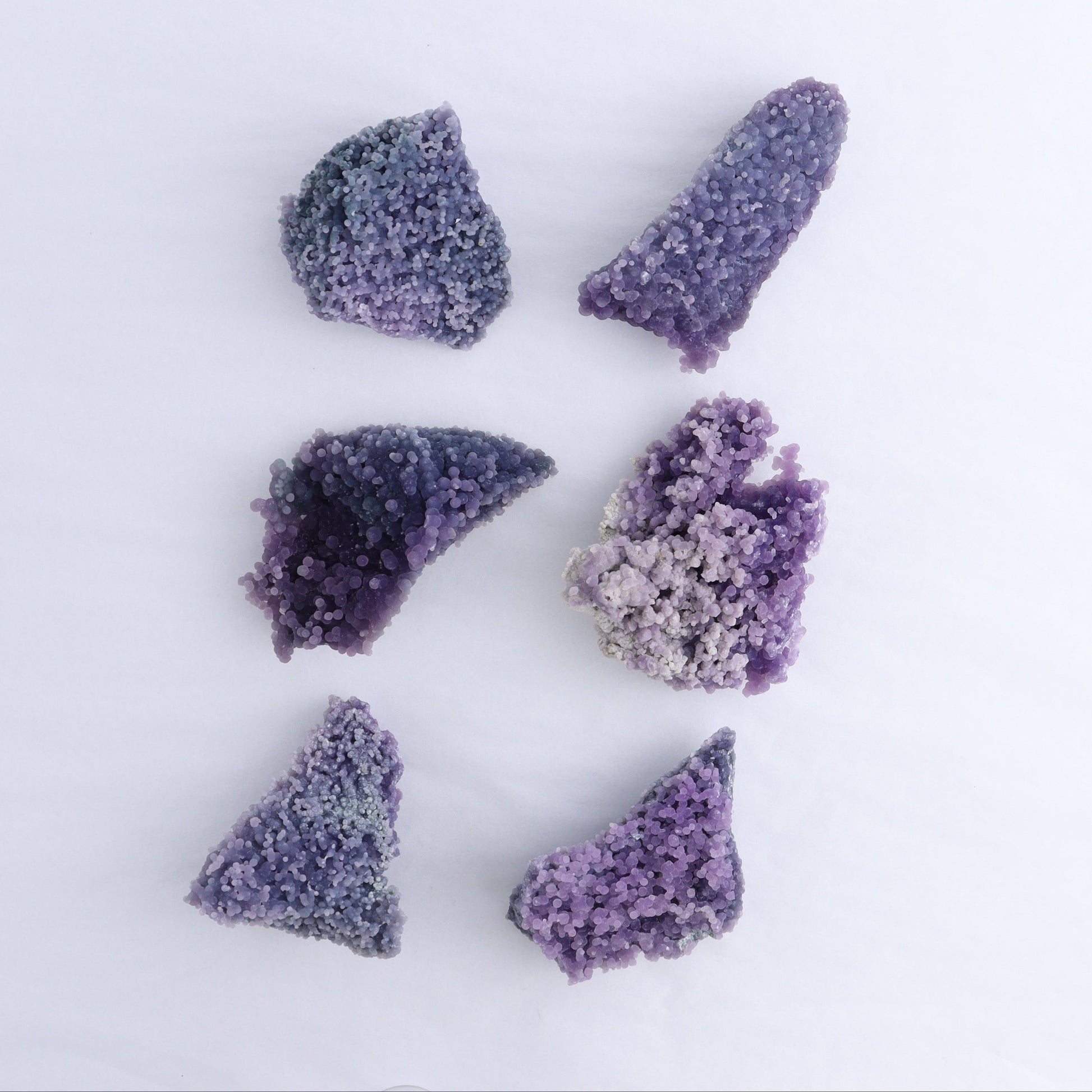 Grape Agate Cluster Set of 6 - Expert Wholesale and Supplier of Wholesale Crystals & Bulk Gemstones, ["Clusters","Grape agate","Indonesia"]