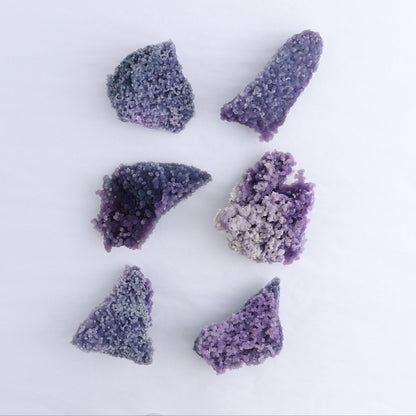 Grape Agate Cluster Set of 6 - Expert Wholesale and Supplier of Wholesale Crystals & Bulk Gemstones, ["Clusters","Grape agate","Indonesia"]