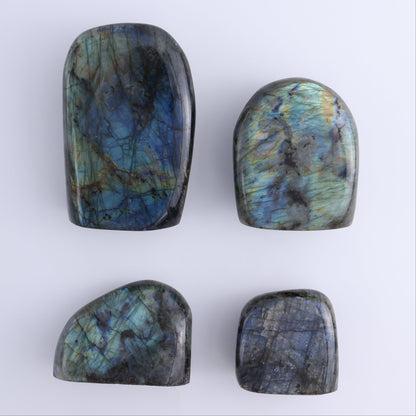 Labradorite Freeform Set of 4 - Expert Wholesale and Supplier of Wholesale Crystals & Bulk Gemstones, ["Freeforms","Labradorite","Madagascar"]