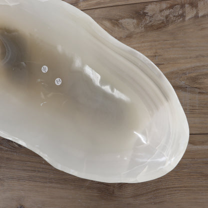 Mexican Onyx/Calcite Canoe Bowl - Expert Wholesale and Supplier of Wholesale Crystals & Bulk Gemstones, ["Bowls","Calcite","canoe","Mexico","onyx"]