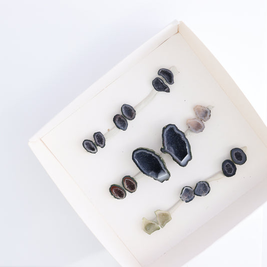 Tabasco Geodes 9 Pairs - Expert Wholesale and Supplier of Wholesale Crystals & Bulk Gemstones, ["Geodes","Tabasco Geode"]