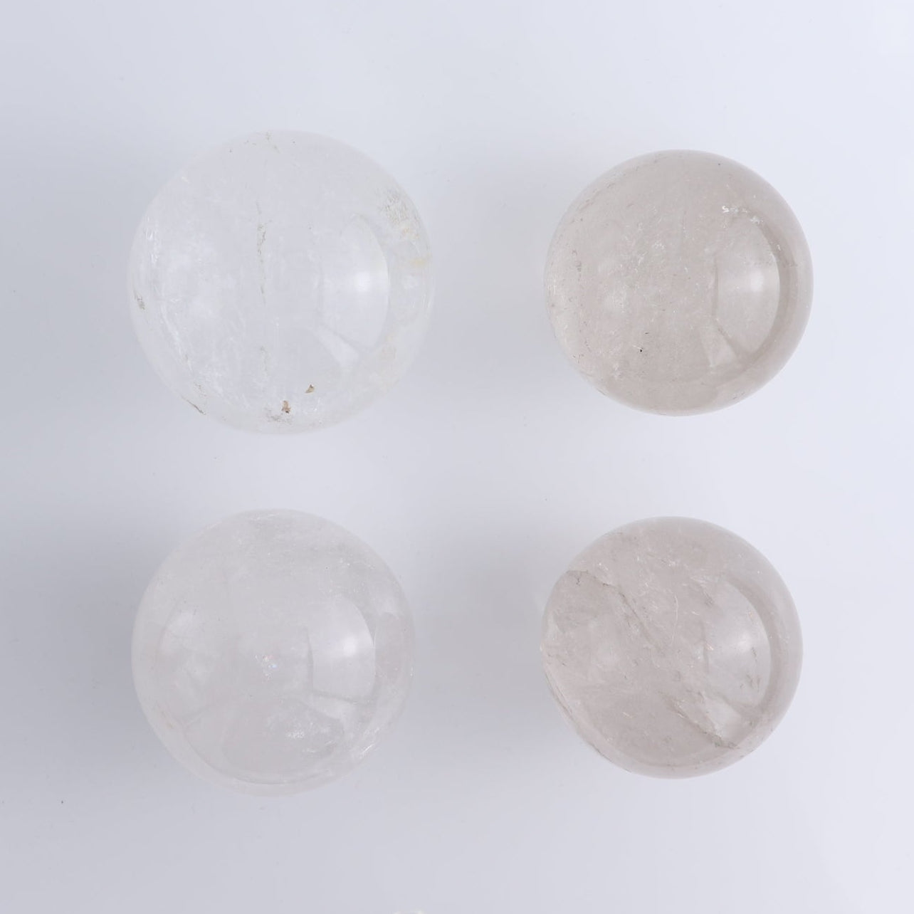 Quartz Spheres Set of 4 | Mi Esperanza Minerals | Supplier of Crystals and Onyx