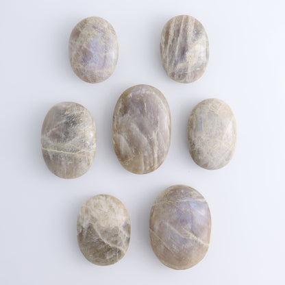 Moonstone Palm Stones Set of 7