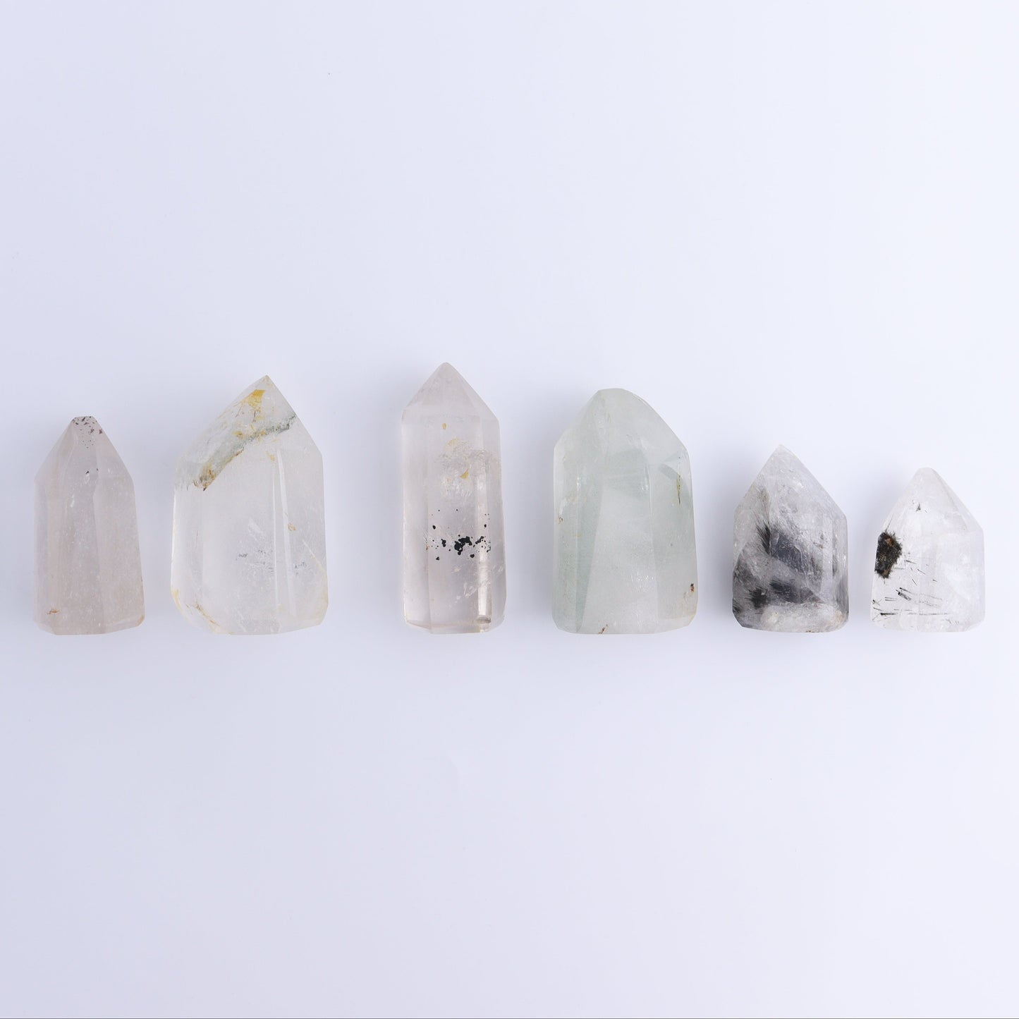 Garden Quartz Towers Set of 6 - Expert Wholesale and Supplier of Wholesale Crystals & Bulk Gemstones, ["Garden Quartz","Quartz","Towers"]