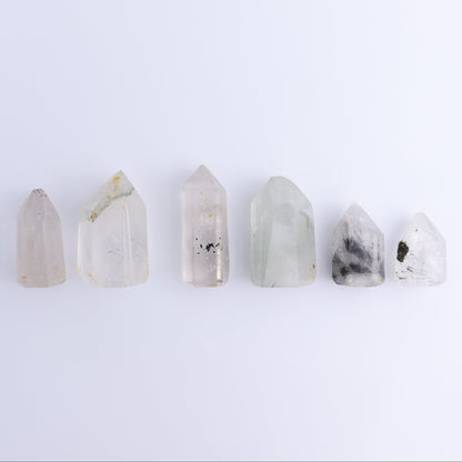 Garden Quartz Towers Set of 6 - Expert Wholesale and Supplier of Wholesale Crystals & Bulk Gemstones, ["Garden Quartz","Quartz","Towers"]