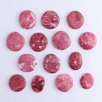 Thulite Flat Stones Set of 14 - Expert Wholesale and Supplier of Wholesale Crystals & Bulk Gemstones, ["Flat Stone","thulite"]