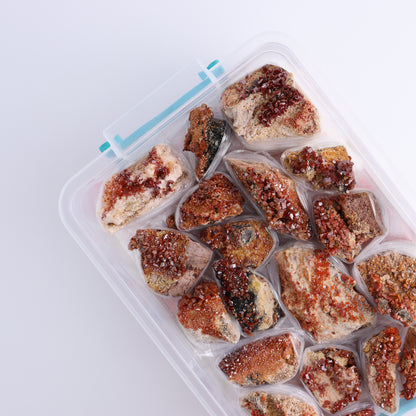Vanadinite on Barite Flat from Morocco - Expert Wholesale and Supplier of Wholesale Crystals & Bulk Gemstones, ["Barite","Flats","Morocco","Vanadinite","Vanadinite Barite"]