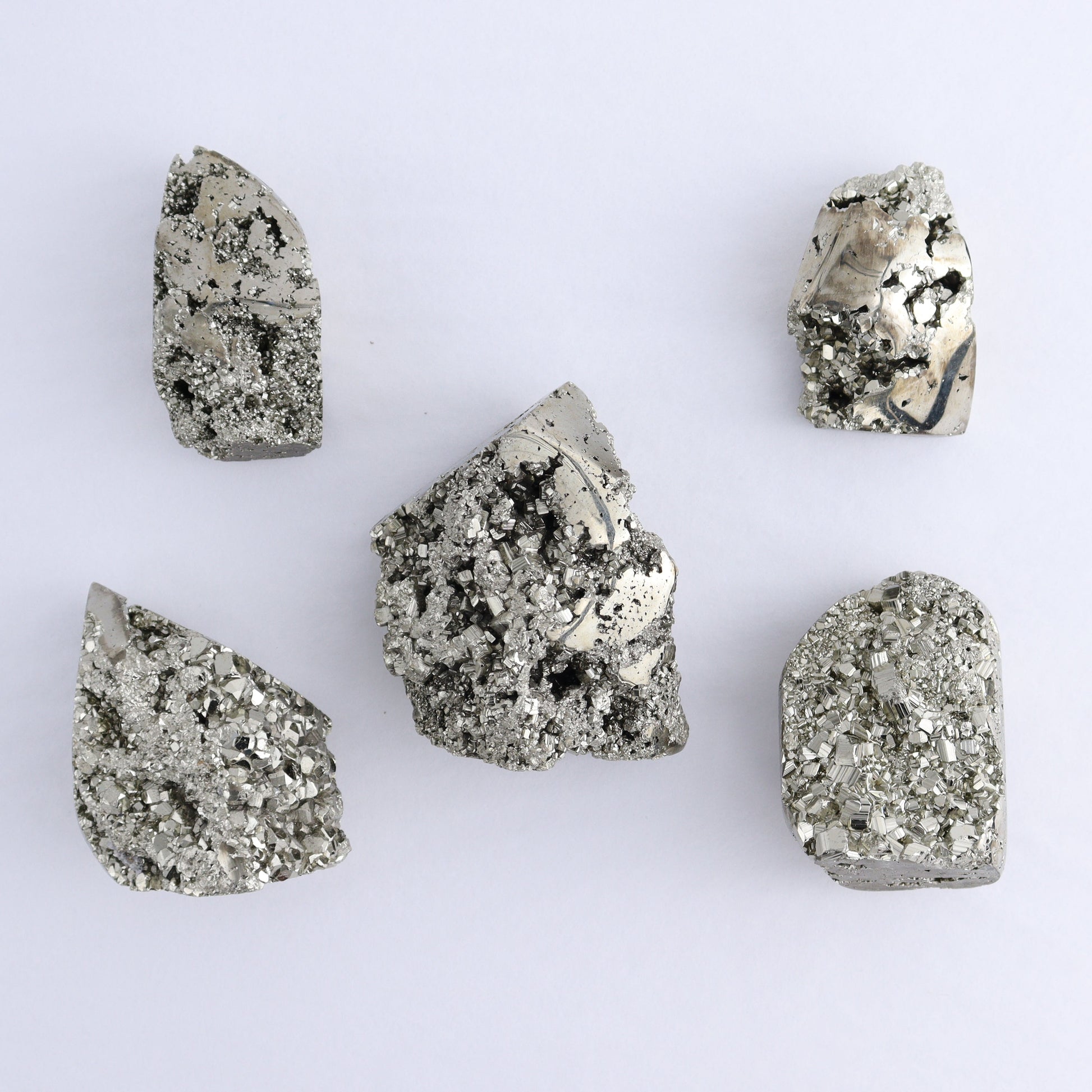 Pyrite Freeforms Set of 5 - Expert Wholesale and Supplier of Wholesale Crystals & Bulk Gemstones, ["Freeform","Freeforms","Peru","Pyrite"]