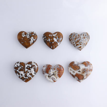 Brecciated Jasper Set of 6 - Expert Wholesale and Supplier of Wholesale Crystals & Bulk Gemstones, ["Brecciated Jasper","close_30","Hearts","Indonesia"]