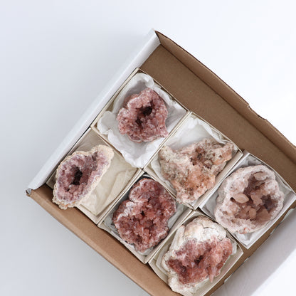 Pink Amethyst Geodes Set of 6