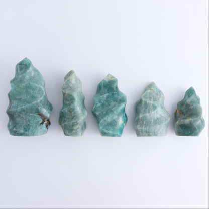 Amazonite Flames Set of 5 - Expert Wholesale and Supplier of Wholesale Crystals & Bulk Gemstones, ["Amazonite","close_30","flames","Madagascar"]