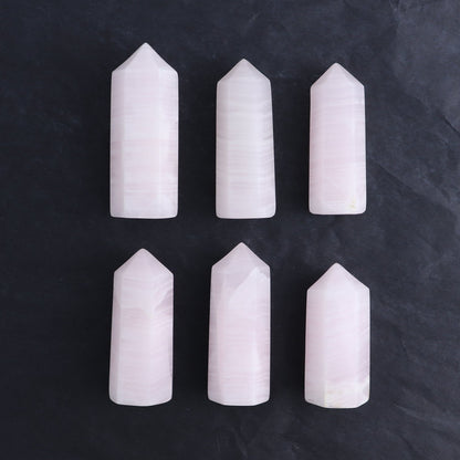 Pink Mangano Calcite Towers Set of 6