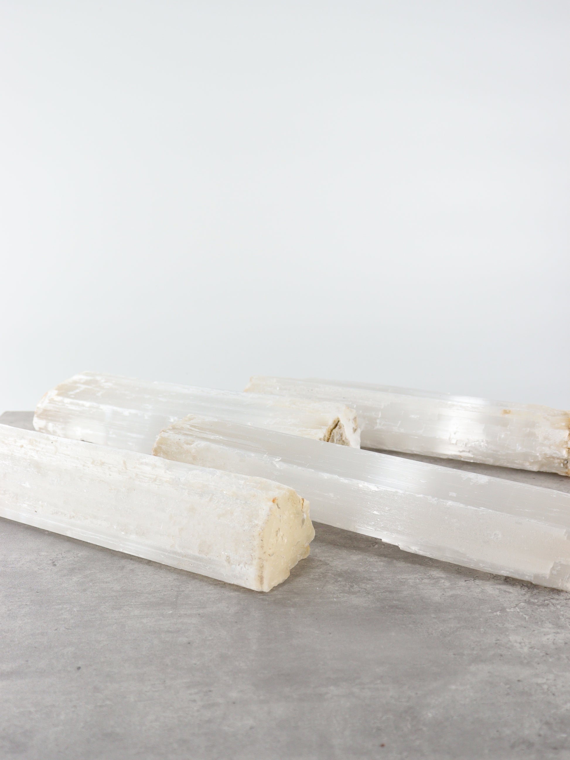 Selenite Logs Set of 4 - Expert Wholesale and Supplier of Wholesale Crystals & Bulk Gemstones, []