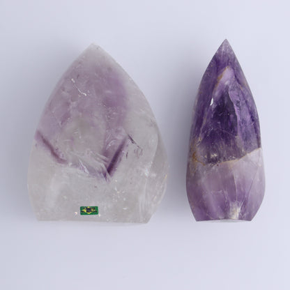 Imperfect Amethyst Flames Set of 6 - Expert Wholesale and Supplier of Wholesale Crystals & Bulk Gemstones, ["Amethyst","Brazil","flames"]