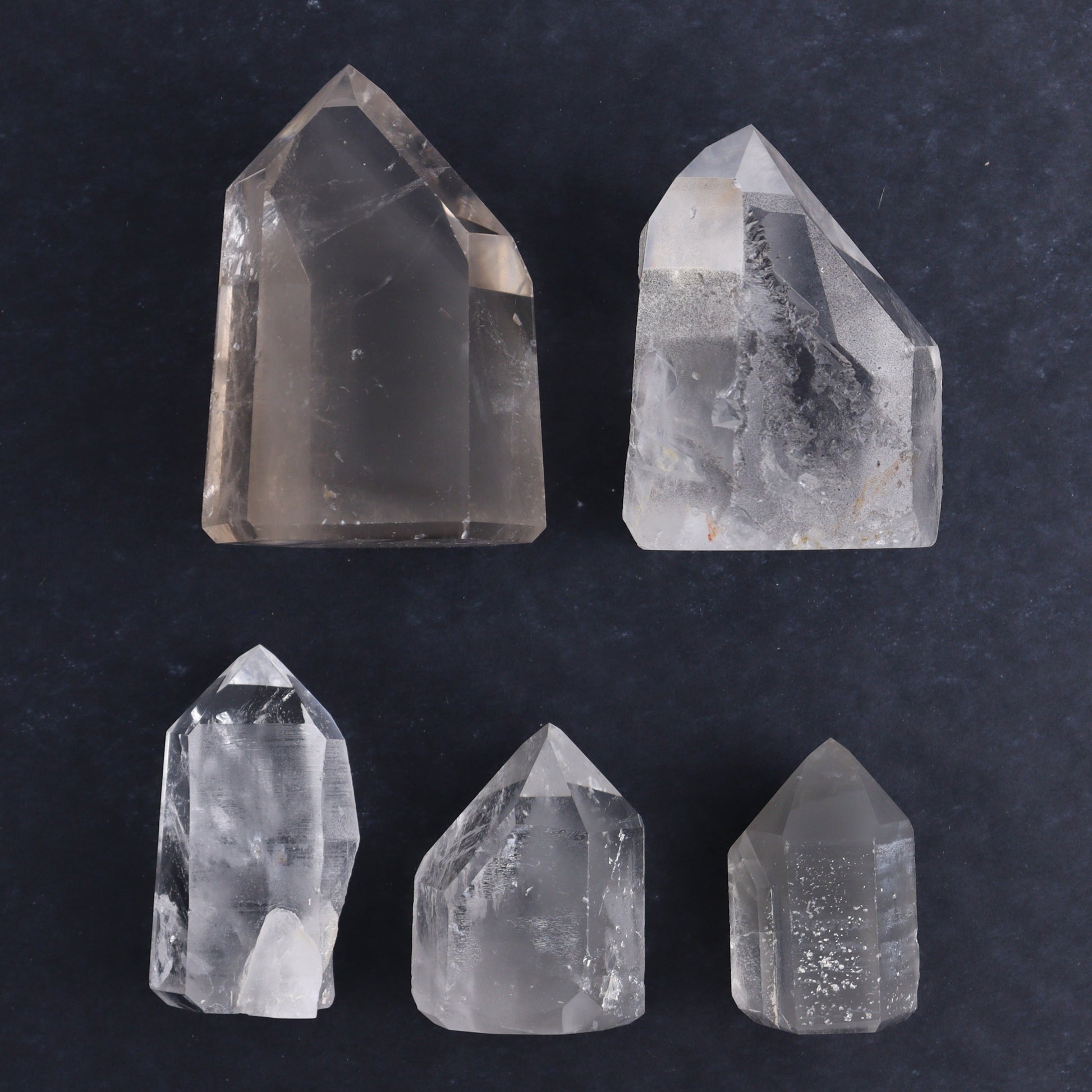 Mixed Quartz Towers Set of 5 - Expert Wholesale and Supplier of Wholesale Crystals & Bulk Gemstones, ["Quartz","Towers"]