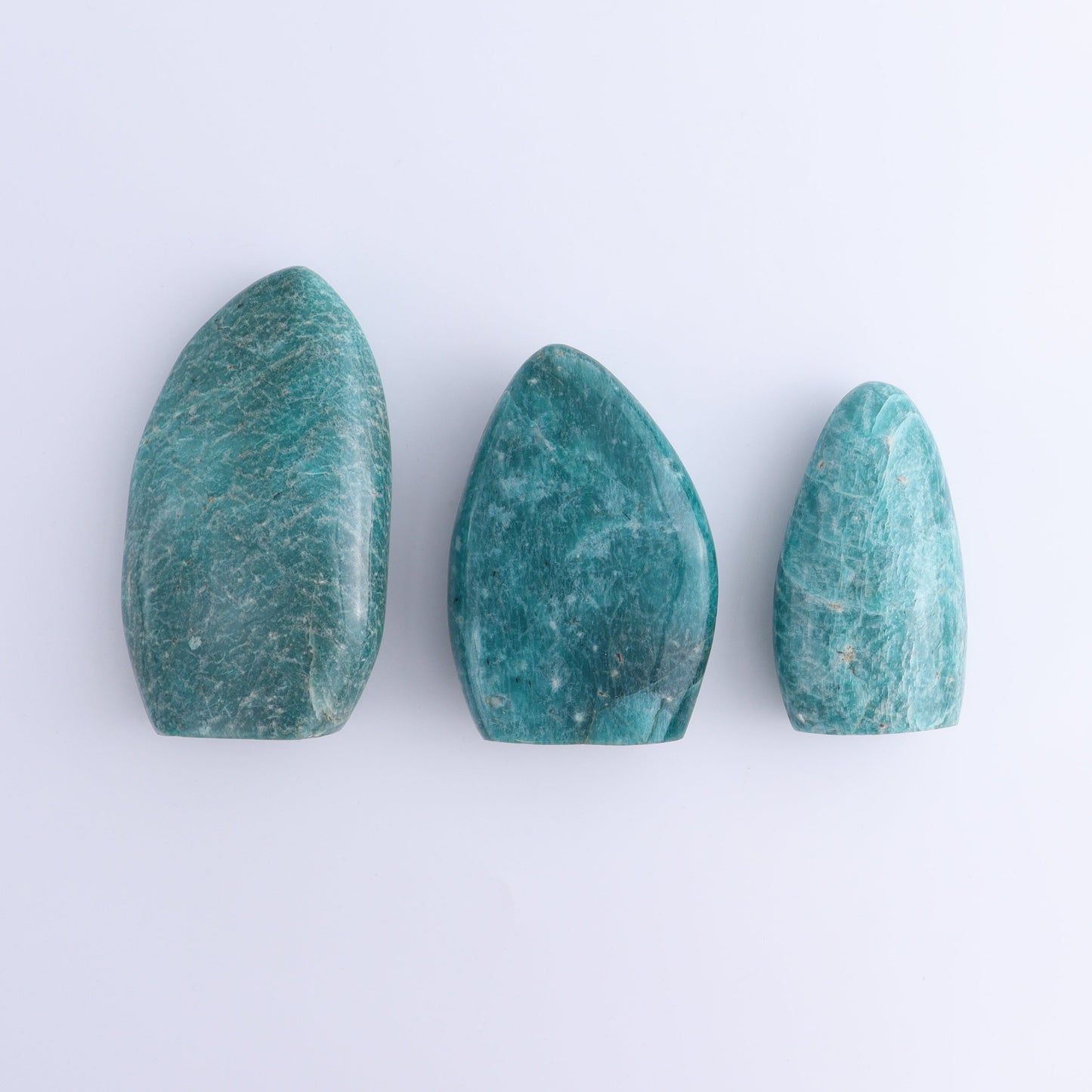 Amazonite Freeforms Set of 3 - Expert Wholesale and Supplier of Wholesale Crystals & Bulk Gemstones, ["Amazonite","Freeform","Freeforms","Madagascar"]