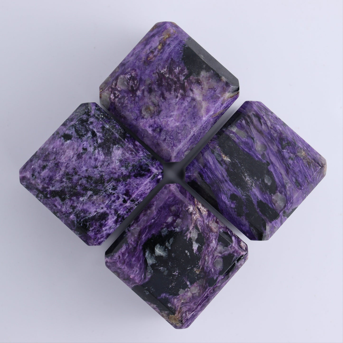 Charoite Cubes Set of 4 - Expert Wholesale and Supplier of Wholesale Crystals & Bulk Gemstones, ["Charoite","Cubes","Russia"]