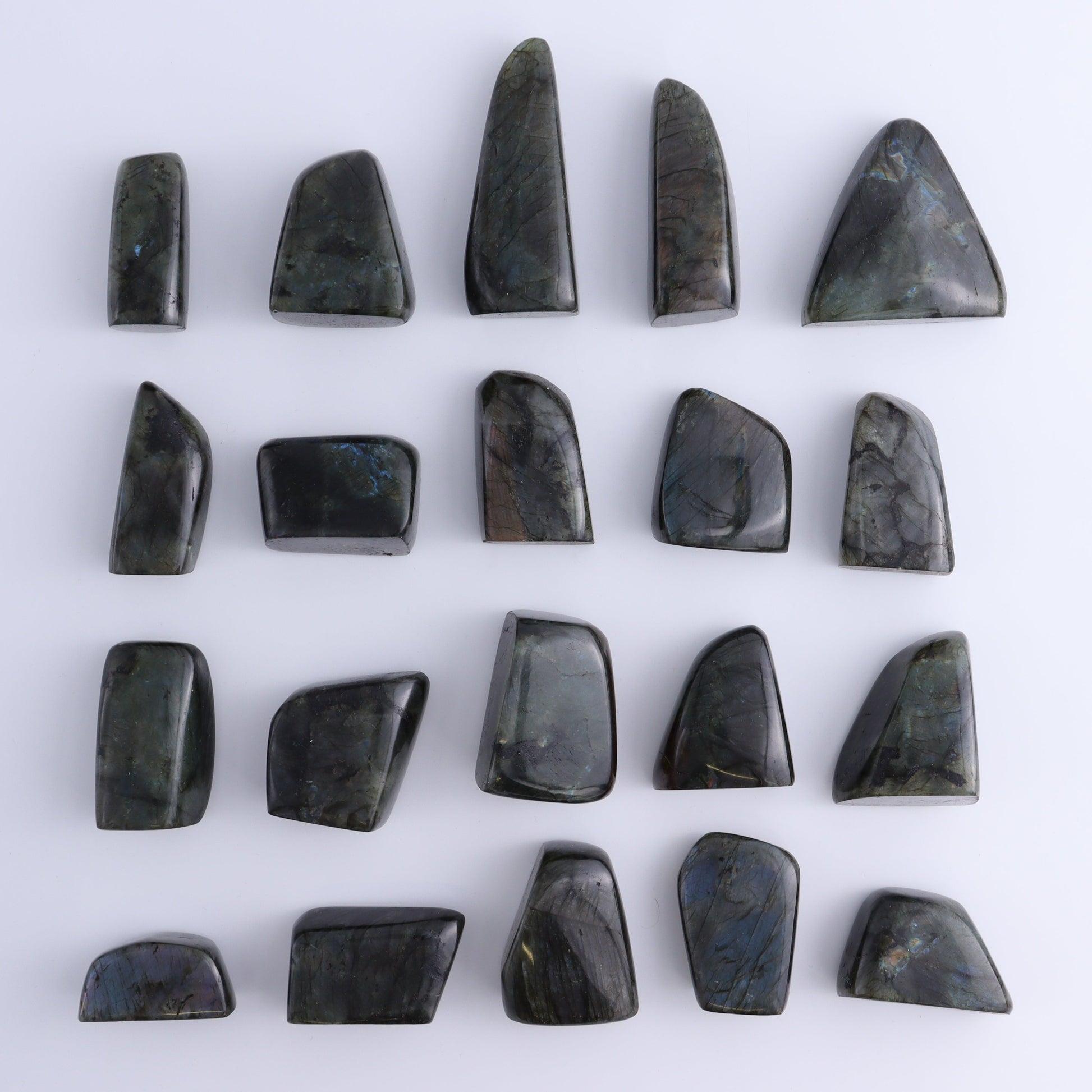 Labradorite Freeform Set of 20 - Expert Wholesale and Supplier of Wholesale Crystals & Bulk Gemstones, ["Freeforms","Labradorite","Madagascar"]