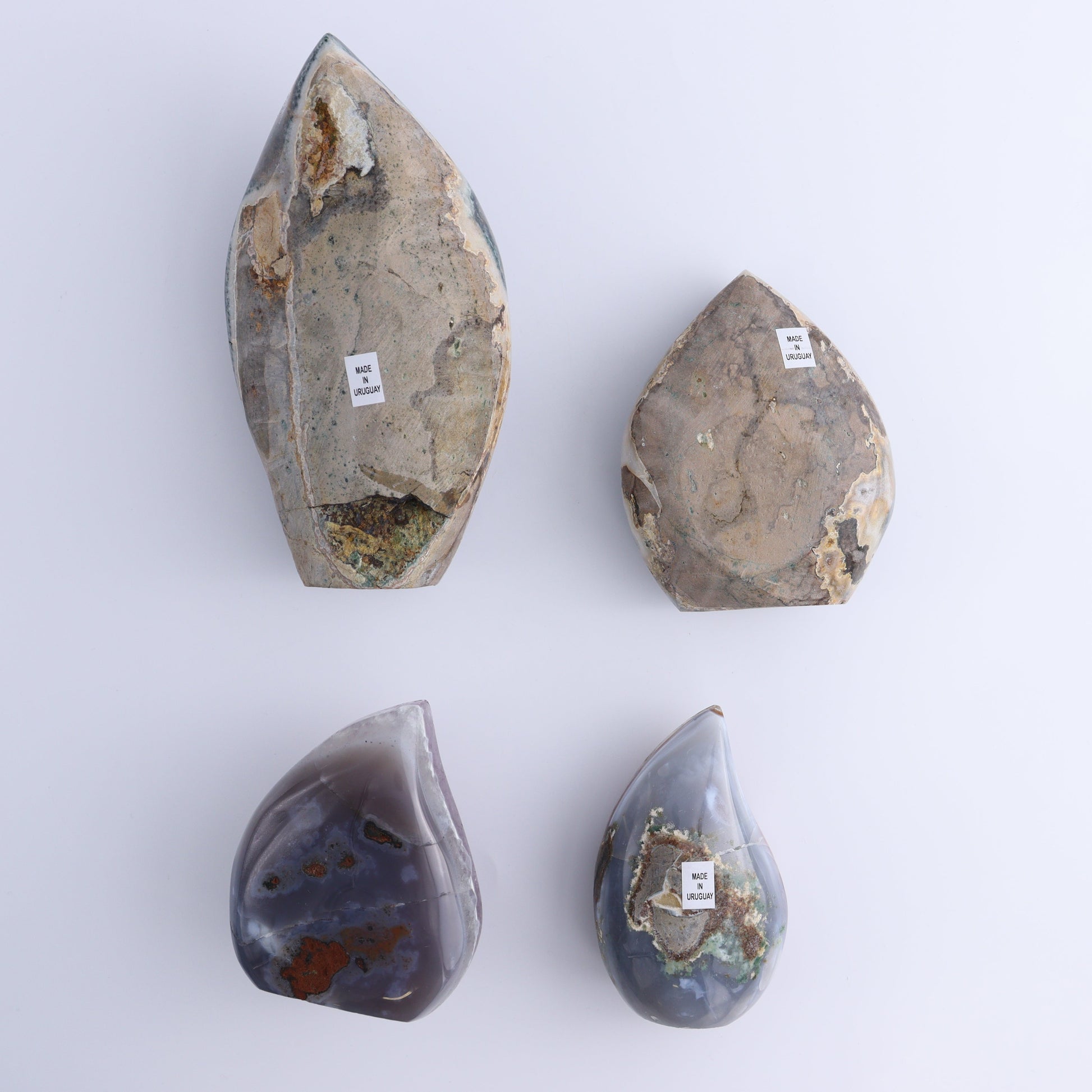 Uruguay Druzy Amethyst Flames Set of 4 - Expert Wholesale and Supplier of Wholesale Crystals & Bulk Gemstones, ["Amethyst","flames","Uruguay"]