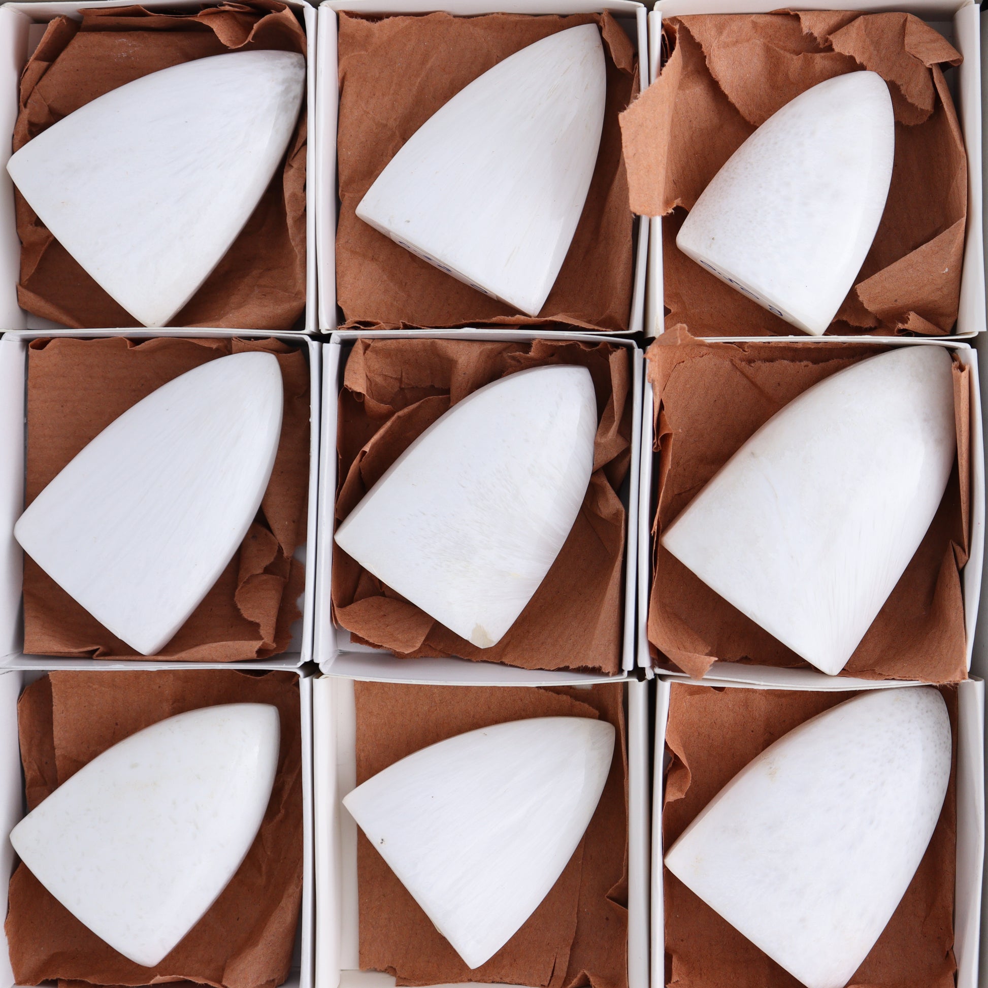 Scolecite Freeforms Flat of 12 - Expert Wholesale and Supplier of Wholesale Crystals & Bulk Gemstones, ["Freeforms","India","Scolecite"]