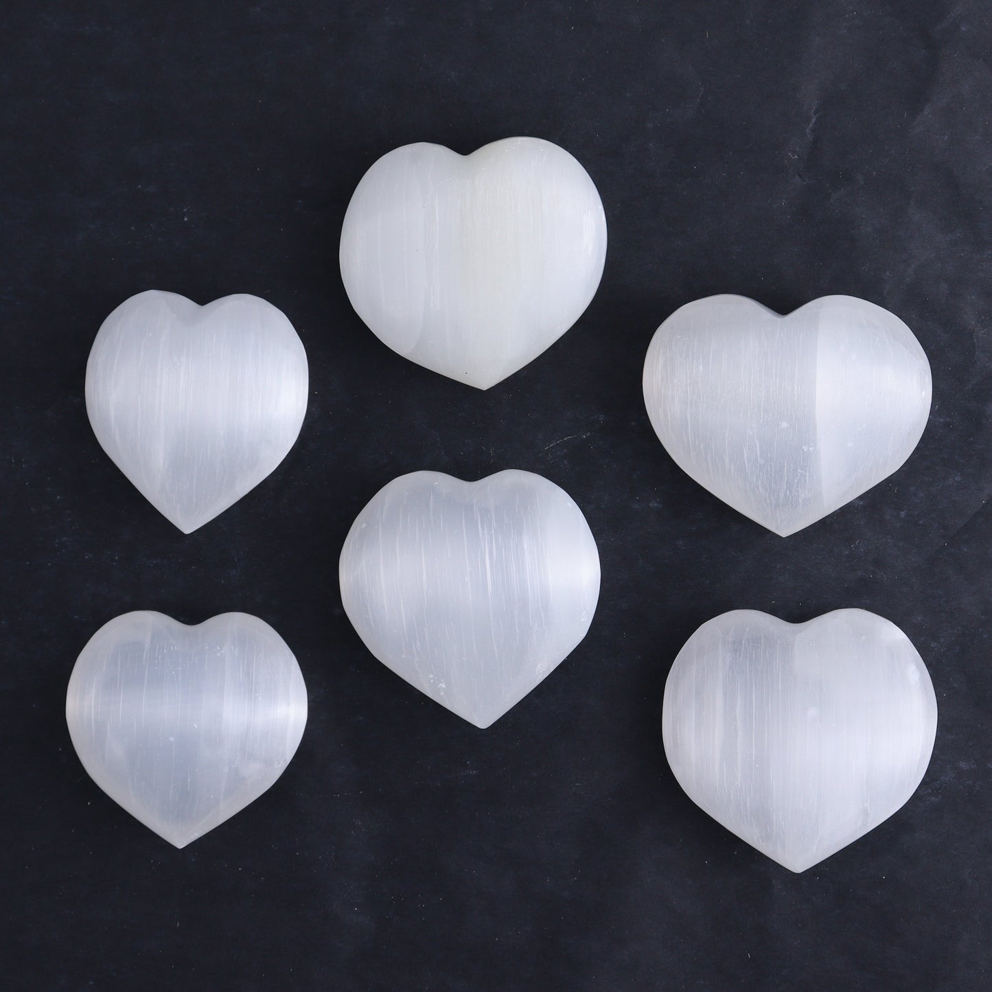 One Selenite (Satin Spar) Heart Puff - Expert Wholesale and Supplier of Wholesale Crystals & Bulk Gemstones, ["close_30","Hearts","Morocco","Selenite"]