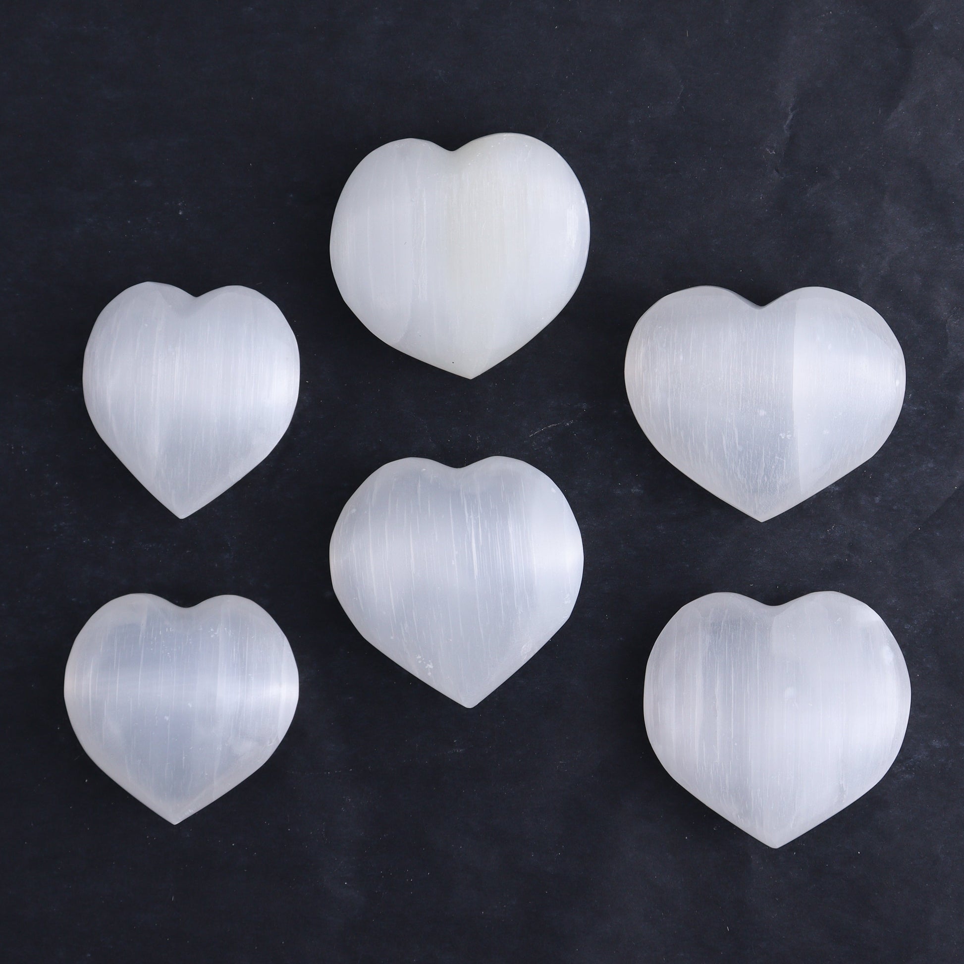 One Selenite (Satin Spar) Heart Puff - Expert Wholesale and Supplier of Wholesale Crystals & Bulk Gemstones, ["close_30","Hearts","Morocco","Selenite"]